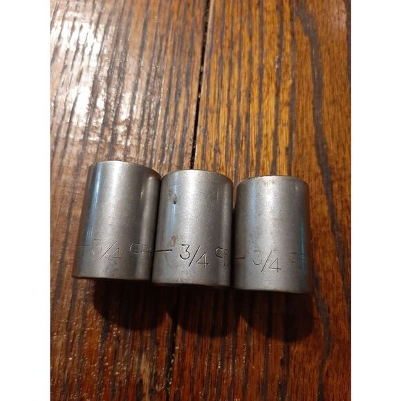 Vintage Lot 3 Craftsman Sears 3/4" 12 Point 1/2" Drive Sockets G47508 VV47508 US - Picture 3 of 5